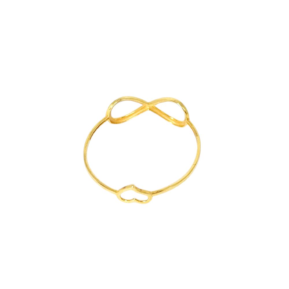 18k Saudi Gold Infiheart Ring Solid Pawnable - SKU-PRT26MN2