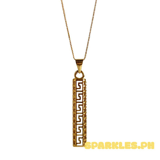 18k Saudi Gold F Style + Foxtail Chain 18”