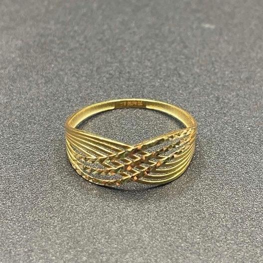 18k Saudi Gold Diana Ring Solid Pawnable - SKU-0AVC0H3J