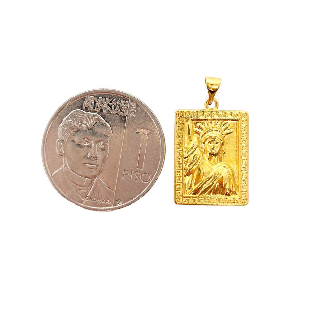 18k Saudi Gold Set Fenfen Statue + Japan Chain 24"