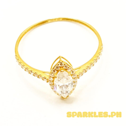 18k Saudi Gold Aurora Ring Size 8 - SKU-CYE6OHXT