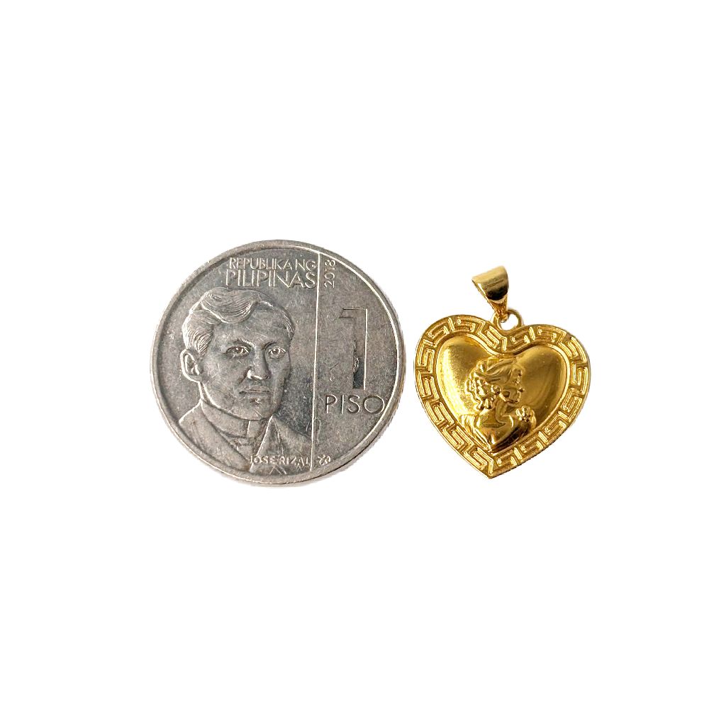 18k Saudi Gold Fenfen Queen Elizabeth Pendant - SKU-JCRMXNMT