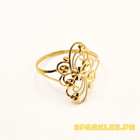 18k Saudi Gold Swirl Ring - SKU-JSYNJ2WM