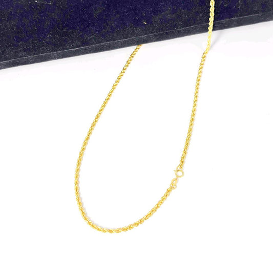 18k Saudi Gold Rope Chain Makapal 22" - SKU-4LOVV3D0