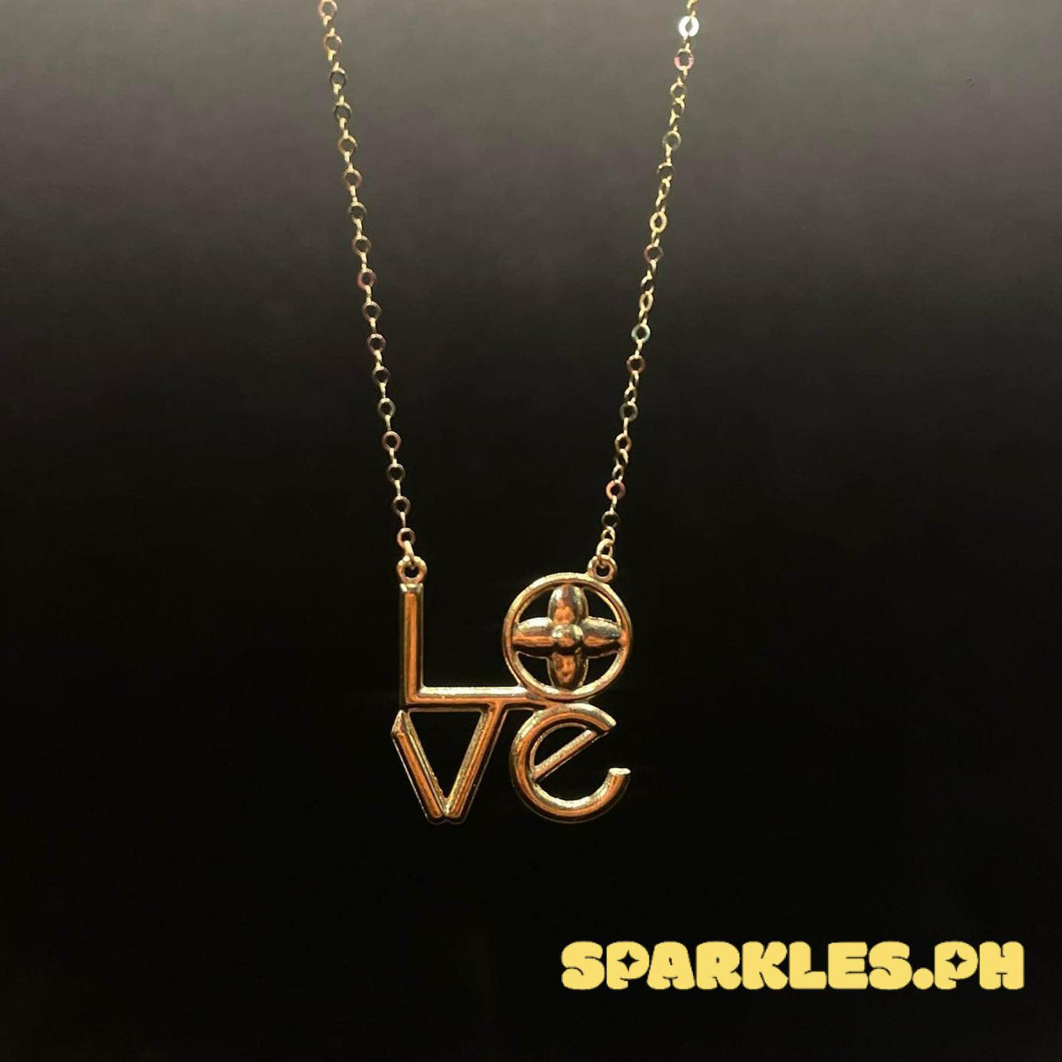 18k Saudi Gold Love Necklace Solid Pawnable