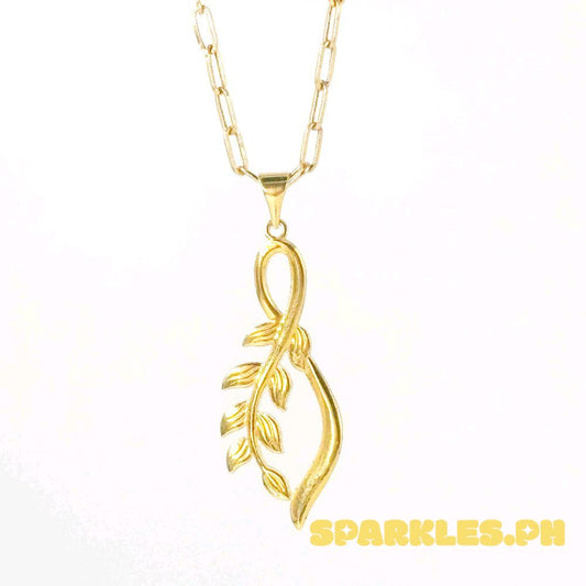 18k Saudi Gold Set Petal + Micro Paperclip Makapal 22"