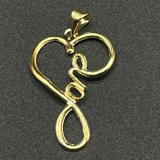 18k Saudi Gold Lover Pendant Solid Pawnable - SKU-ELOG7WJQ