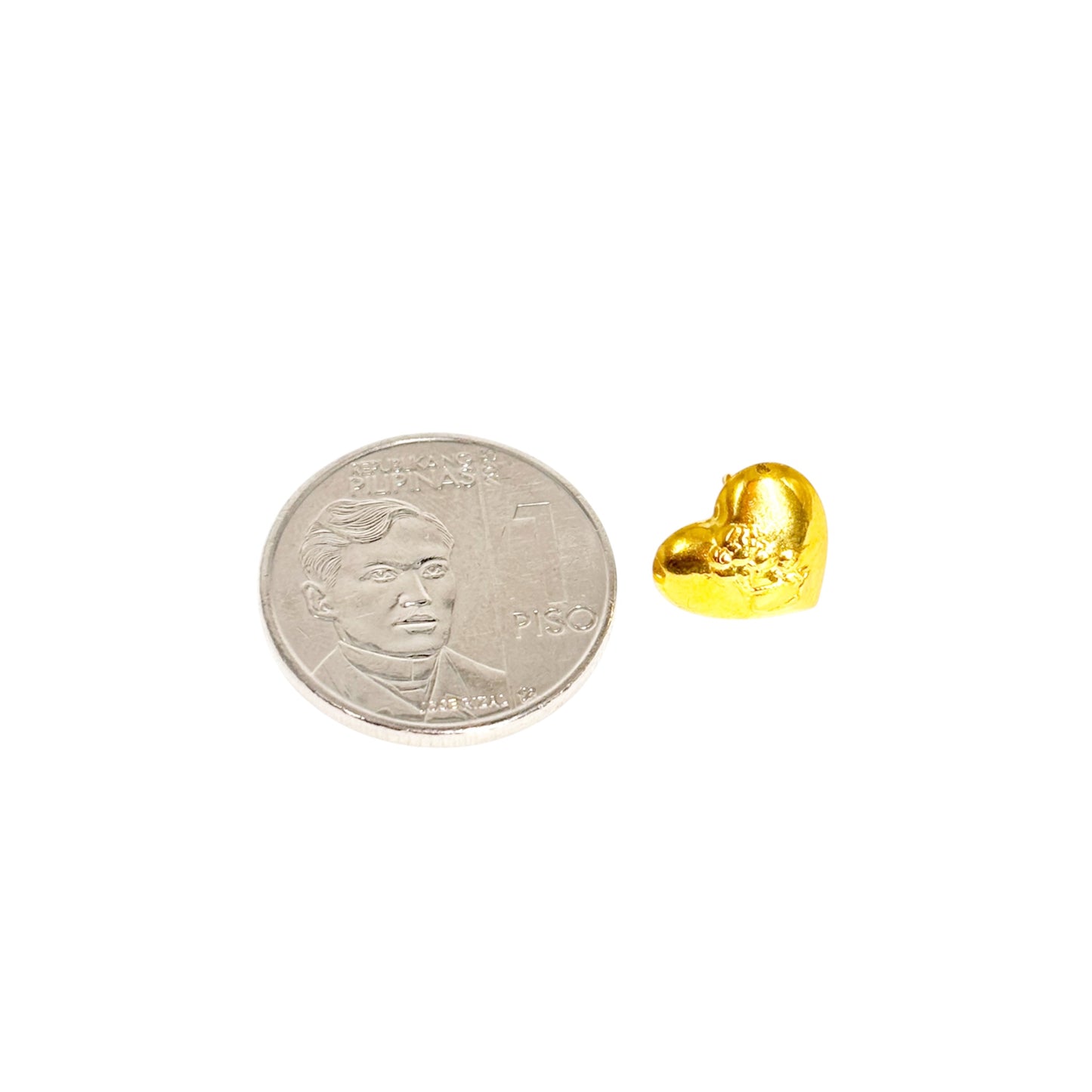 18k Saudi Gold Queen Heart Earring - SKUMY2626EAR2