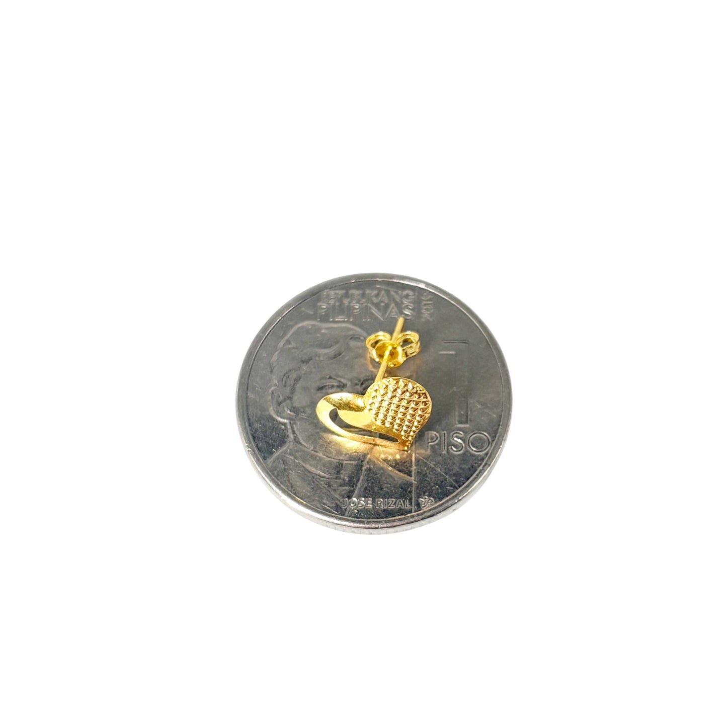 18k Saudi Gold Broken Heart Earrings
