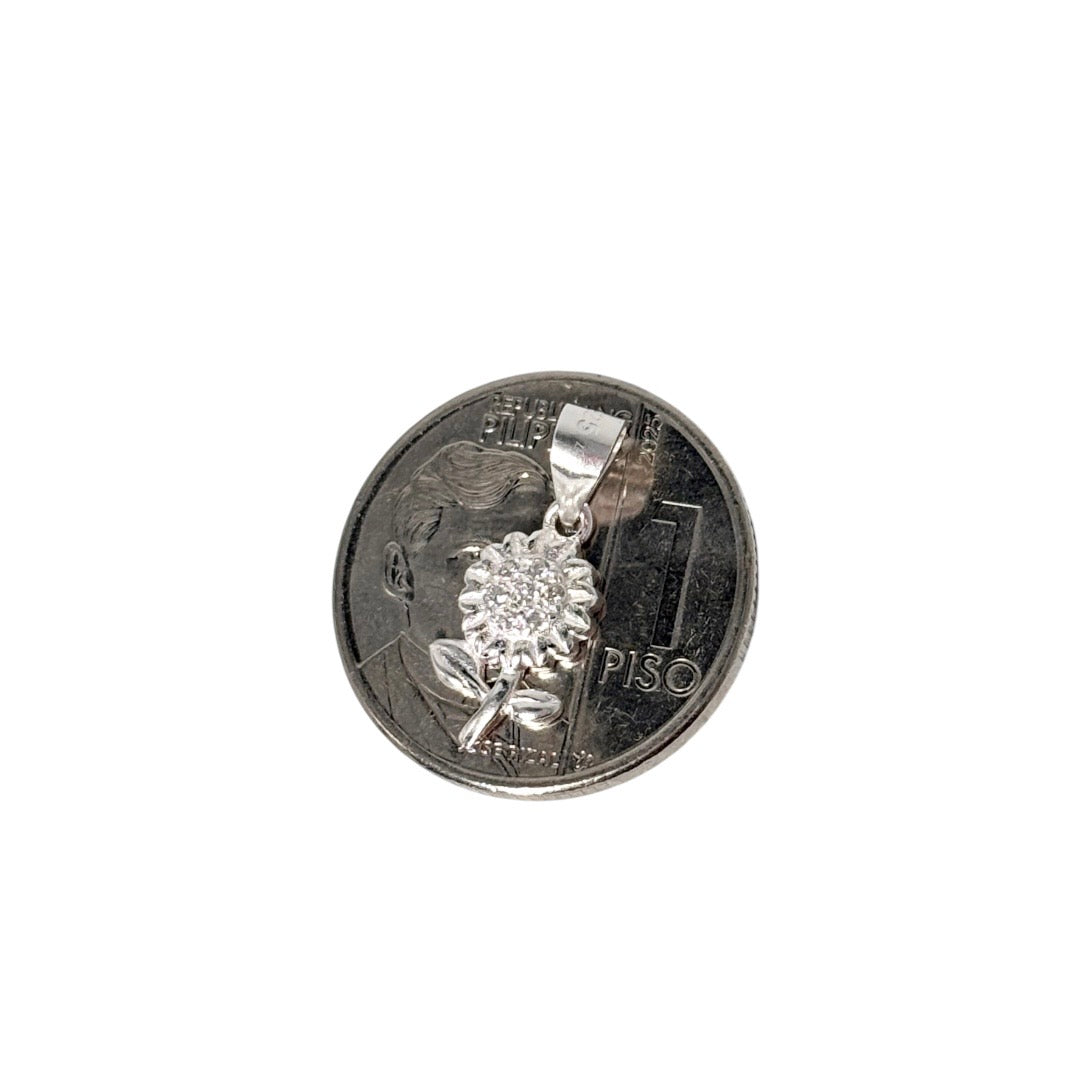 92.5 Sterling Sunflower Pendant