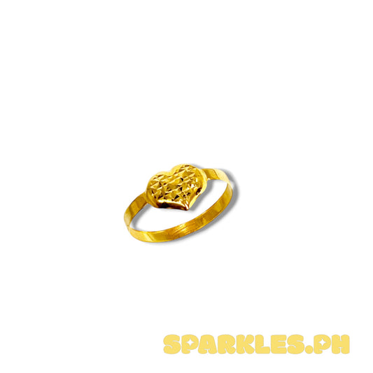 18k Saudi Gold Diaheart Band Ring - SKUMY2226RIN