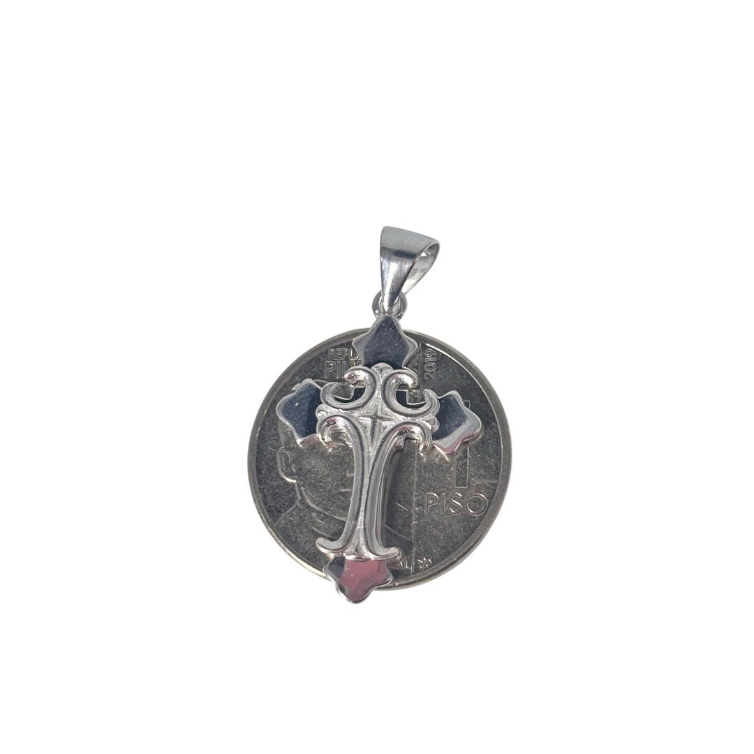 92.5 Sterling Silver - Vintage Cross Pendant