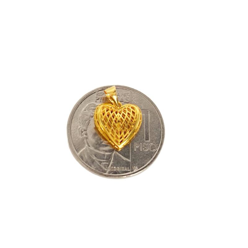18k Saudi Gold Set Gabriella’s Heart + Figaru Chain 18”