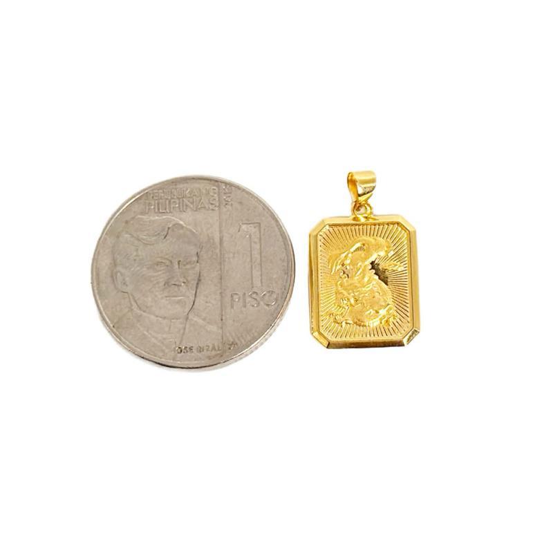 18k Saudi Gold Set Dragon Tag + Foxtail Chain 20”