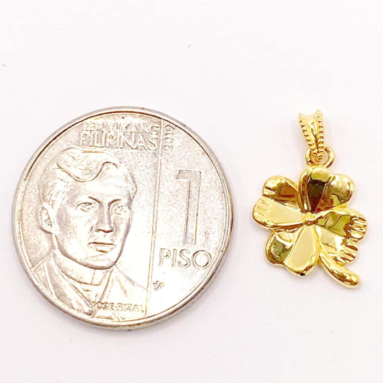 18k Saudi Gold Chic Clover AMPAW Pendant - SKU-SM65QIHL