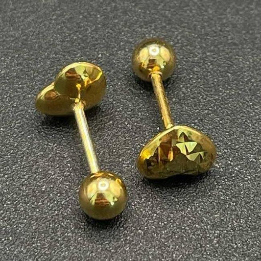 18k Saudi Gold Deroscas Earring Sollid Pawnable - SKU-AK9P0KIV