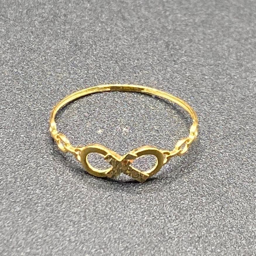 18k Saudi Gold Cadena Infinity Ring Solid Pawnable