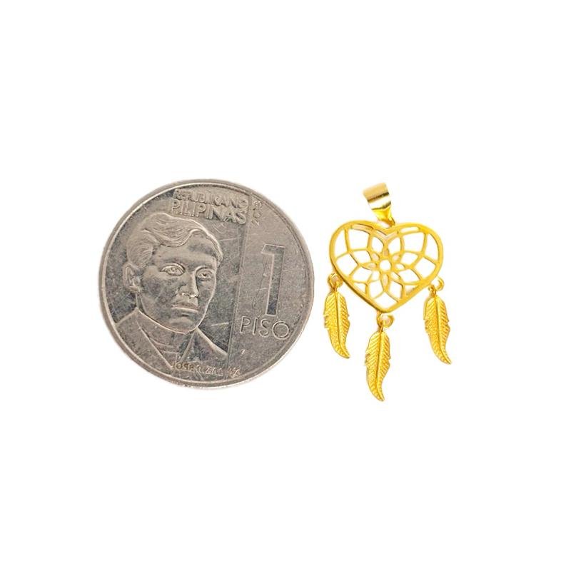 18k Saudi Gold Dream Heart + Figaru Chain 20”