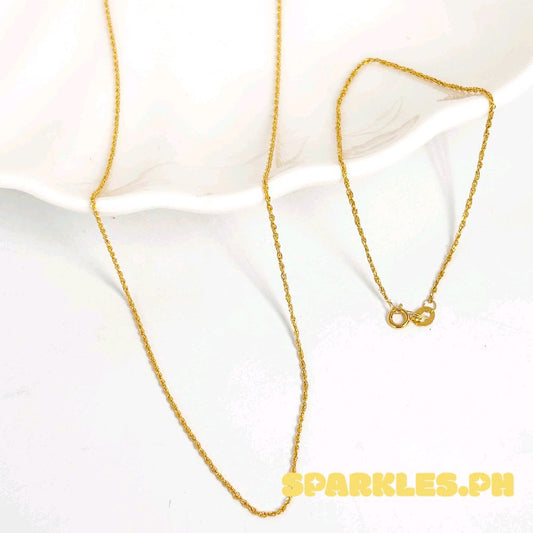 18k Saudi Gold Combo Rope Chain 18" & Rope Bracelet