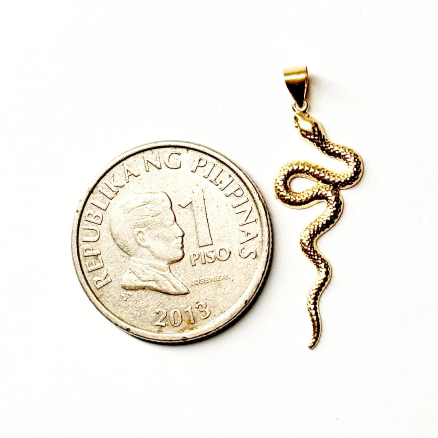 18k Saudi Gold Cobra Pendant - SKU-HH9DF4E7