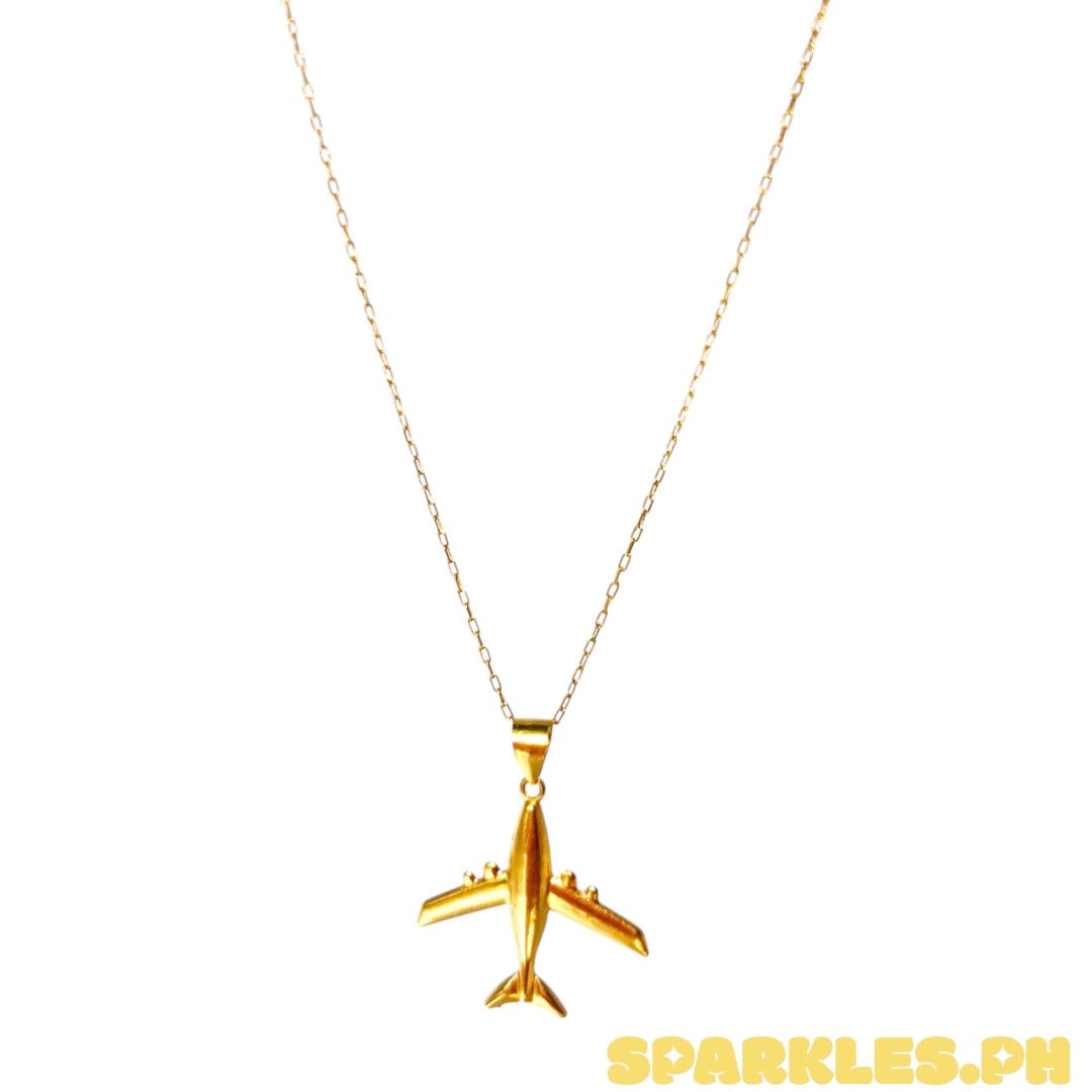 18k Saudi Gold Karkar Chain 18" + 18k Saudi Gold Air Jet Pendant
