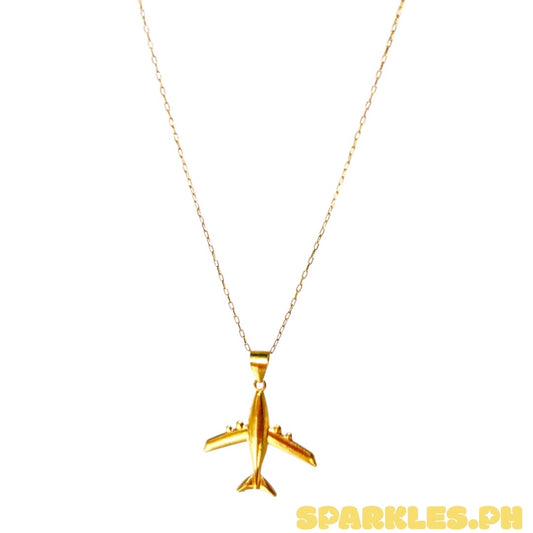 18k Saudi Gold Karkar Chain 18" + 18k Saudi Gold Air Jet Pendant
