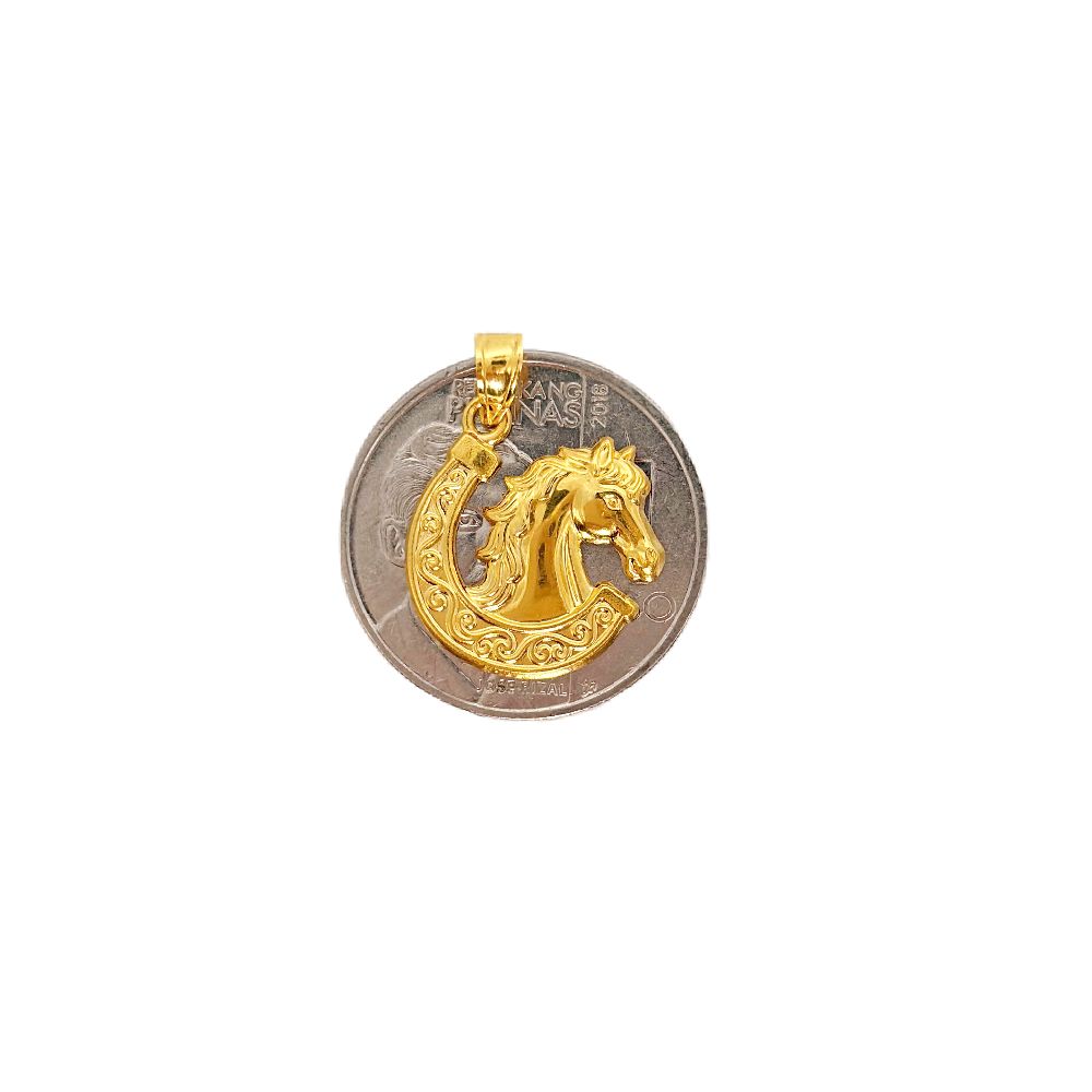 18k Saudi Gold Set Horseshoe + Micro Paperclip Makapal 22"