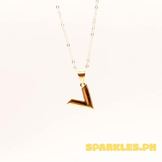 18k Saudi Gold Set V Pendant + Tauco Chain Lv1