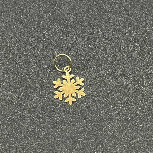 18k Saudi Gold 5mm Snow Flakes Pendant Solid Pawnable