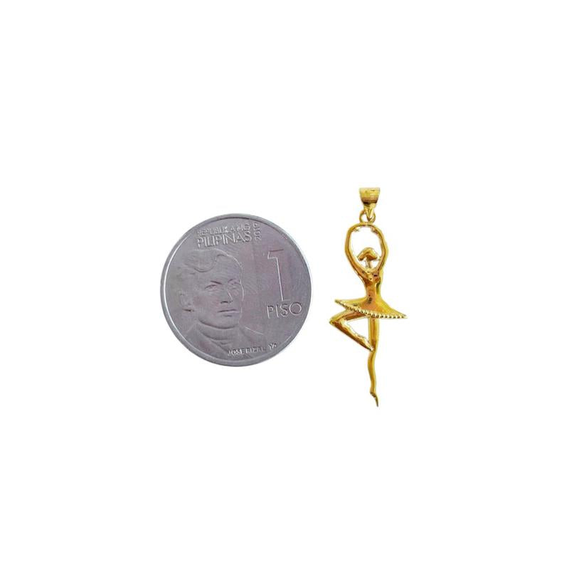18k Saudi Gold Ballerina Pendant - SKU-8KJRNZ0L