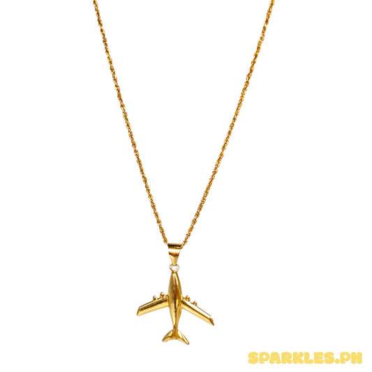 18k Saudi Gold Rope Chain 22" + 18k Saudi Gold Air Jet Pendant
