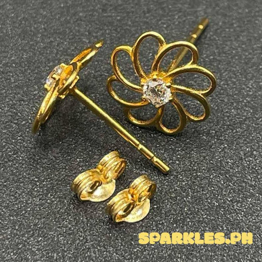 18k Saudi Gold Moissa Turbine Earring Solid Pawnable