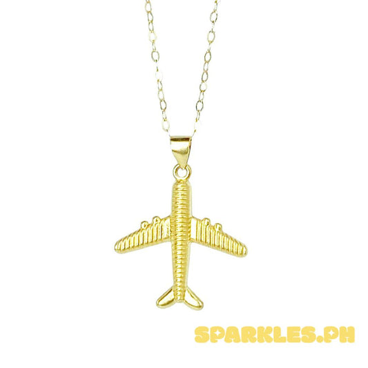 18k Saudi Gold Set Diacut Airplane + Tauco Chain lv1