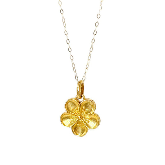 18k Saudi Gold Set Flower Gold AMPAW + Tauco Chain lv1