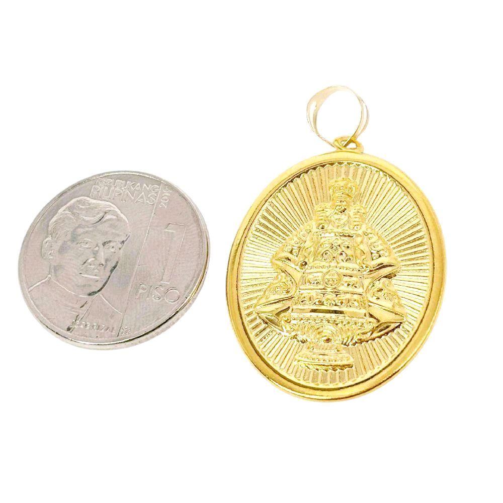 18k Saudi Gold Set Sto. Nino + Figaru Chain 20"