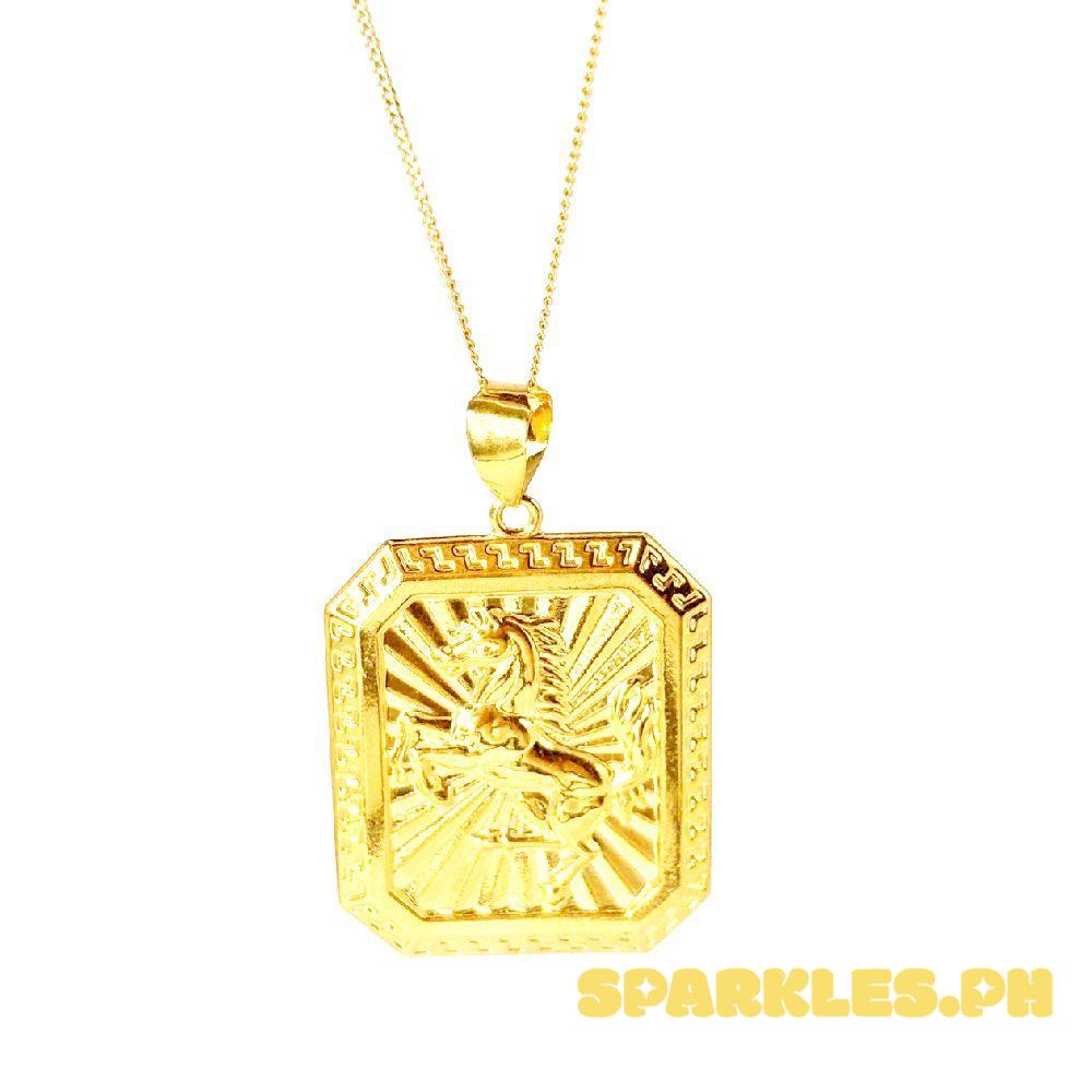 18k Saudi Gold Set Fenfen Statue + Cadena Chain 20"