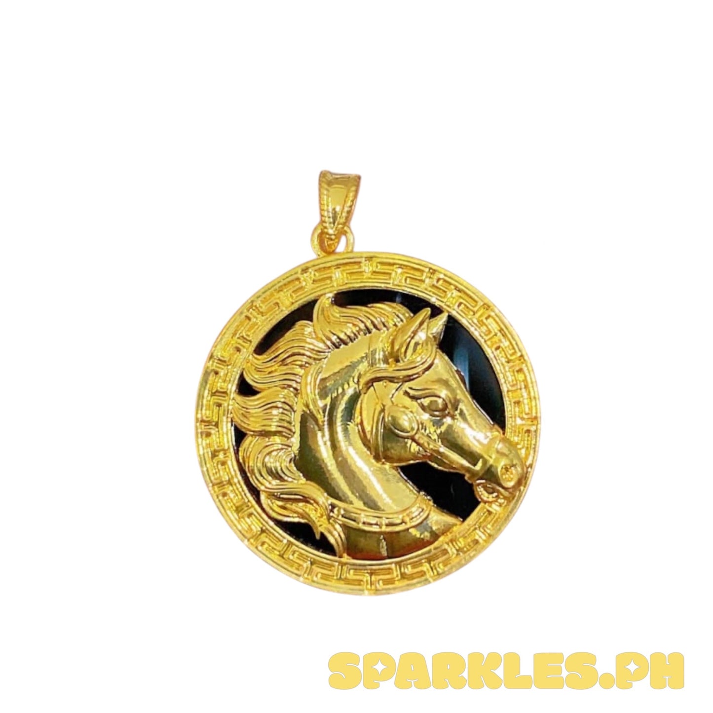 AMPAW/HOLLOW 18k Saudi Gold Horse Head Pendant