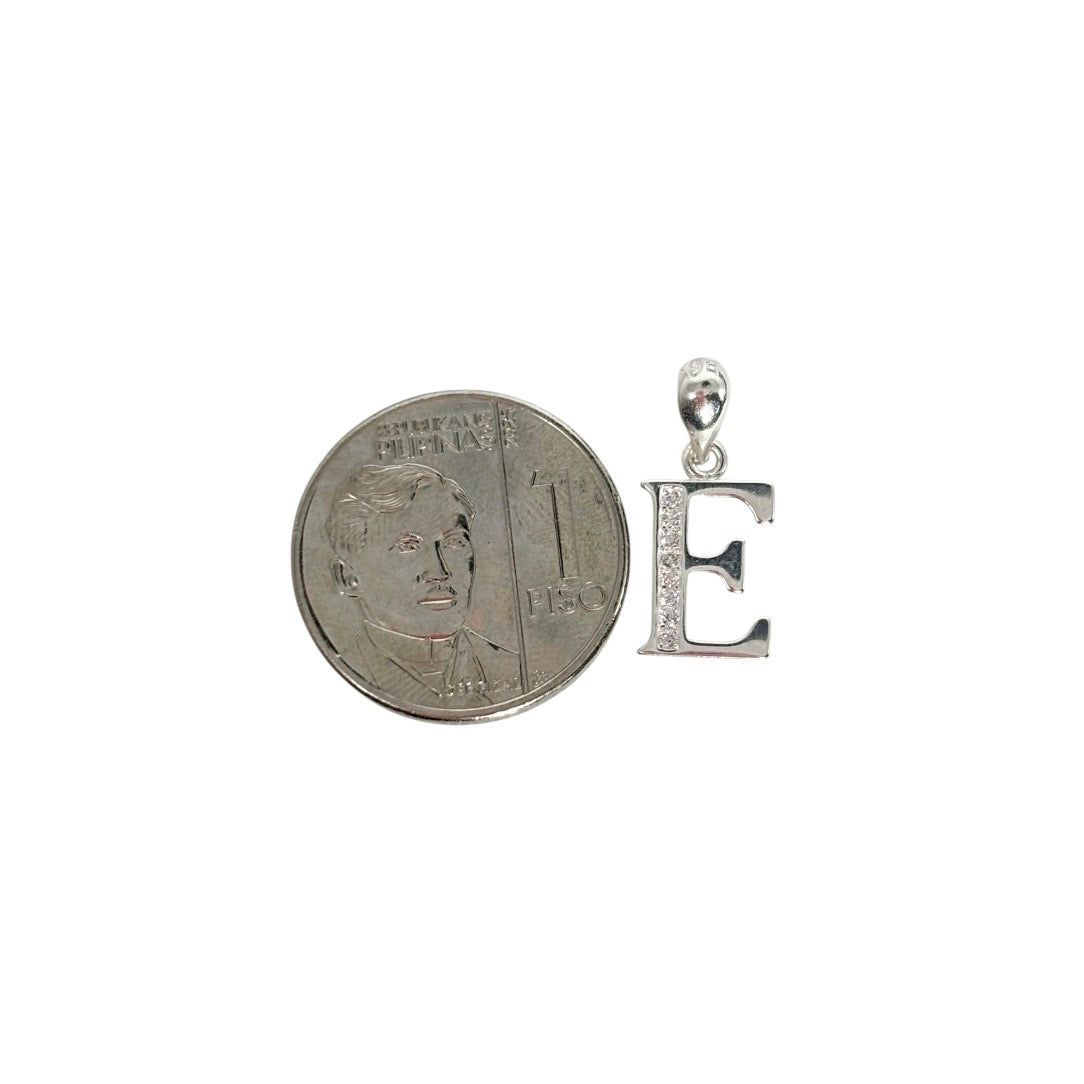 MT - 92.5 Sterling Silver - Letter E Pendant