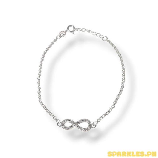 92.5 Sterling Silver - Centered Infinity Bracelet
