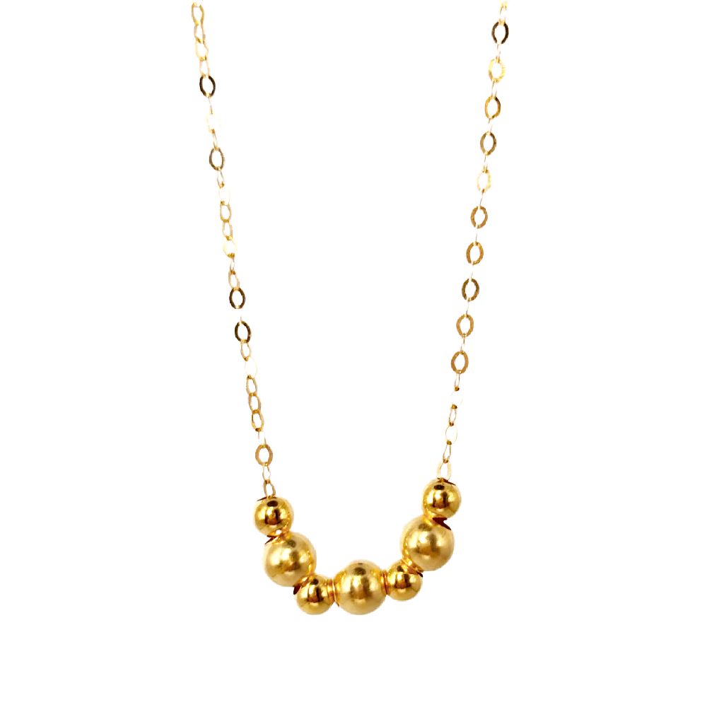 18k Saudi Gold Ball Chain - SKU-UZSZV2SX