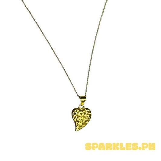 18k Saudi Gold Set Sexy Heart Solid with Karkar Chain