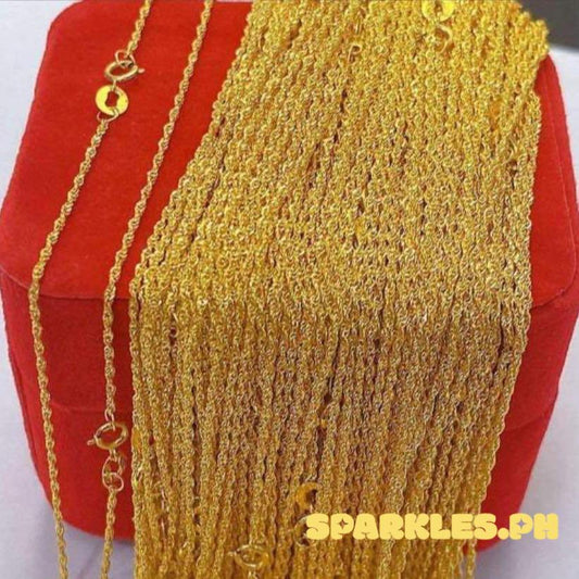 18k Saudi Gold Rope Chain 20" - SKU-STDCF7UR