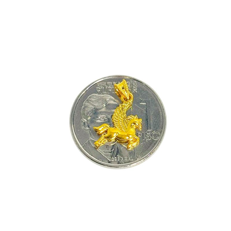 AMPAW/HOLLOW 18k Saudi Gold Wing Horse Pendant - SKUFE0526PEN1
