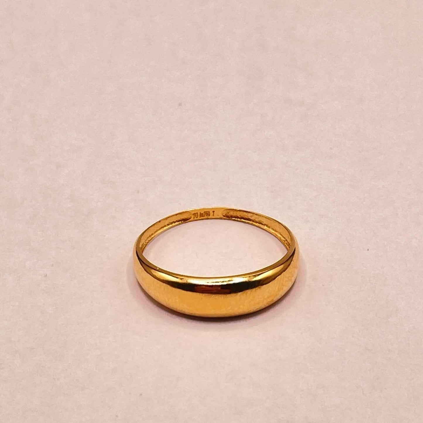 18k Saudi Gold Lv2 Dome Ring Solid Pawnable