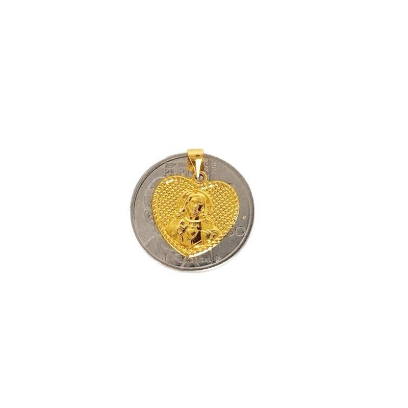 18k Saudi Gold Set Jesus Heart + Tauco Chain lv1