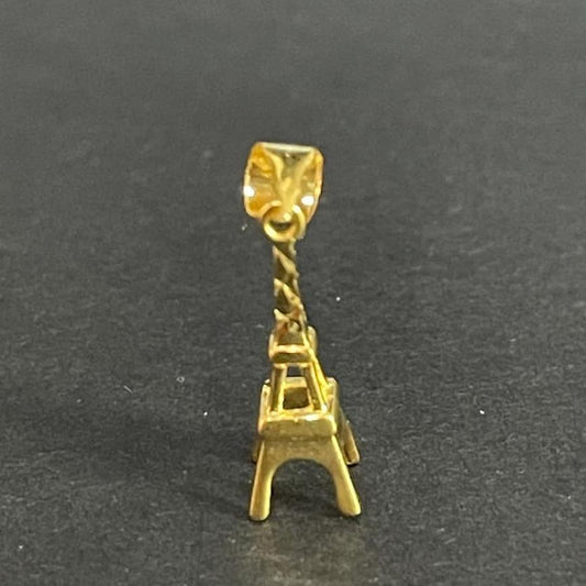 18k Saudi Gold Small Paris Pendant Solid Pawnable