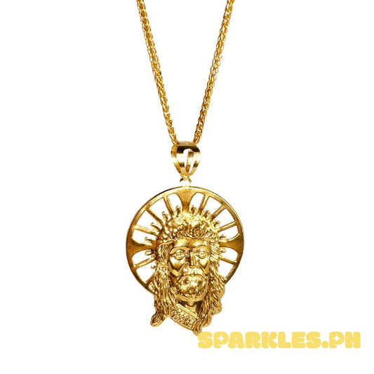 18k Saudi Gold Jesus Christ Foxtail Makapal 20"