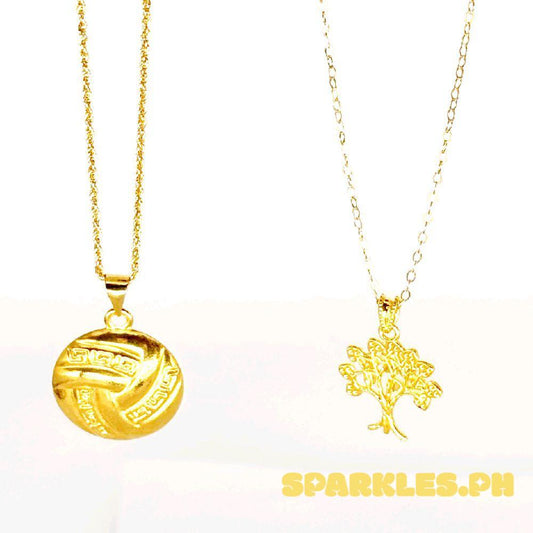 18k Saudi Gold Combo Sets Fenfen Circle + Rope Chain 18" & Punong Ginto AMPAW + Tauco Chain lv1