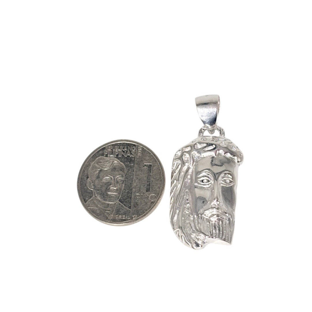 92.5 Sterling Silver - Jesus Face Pendant