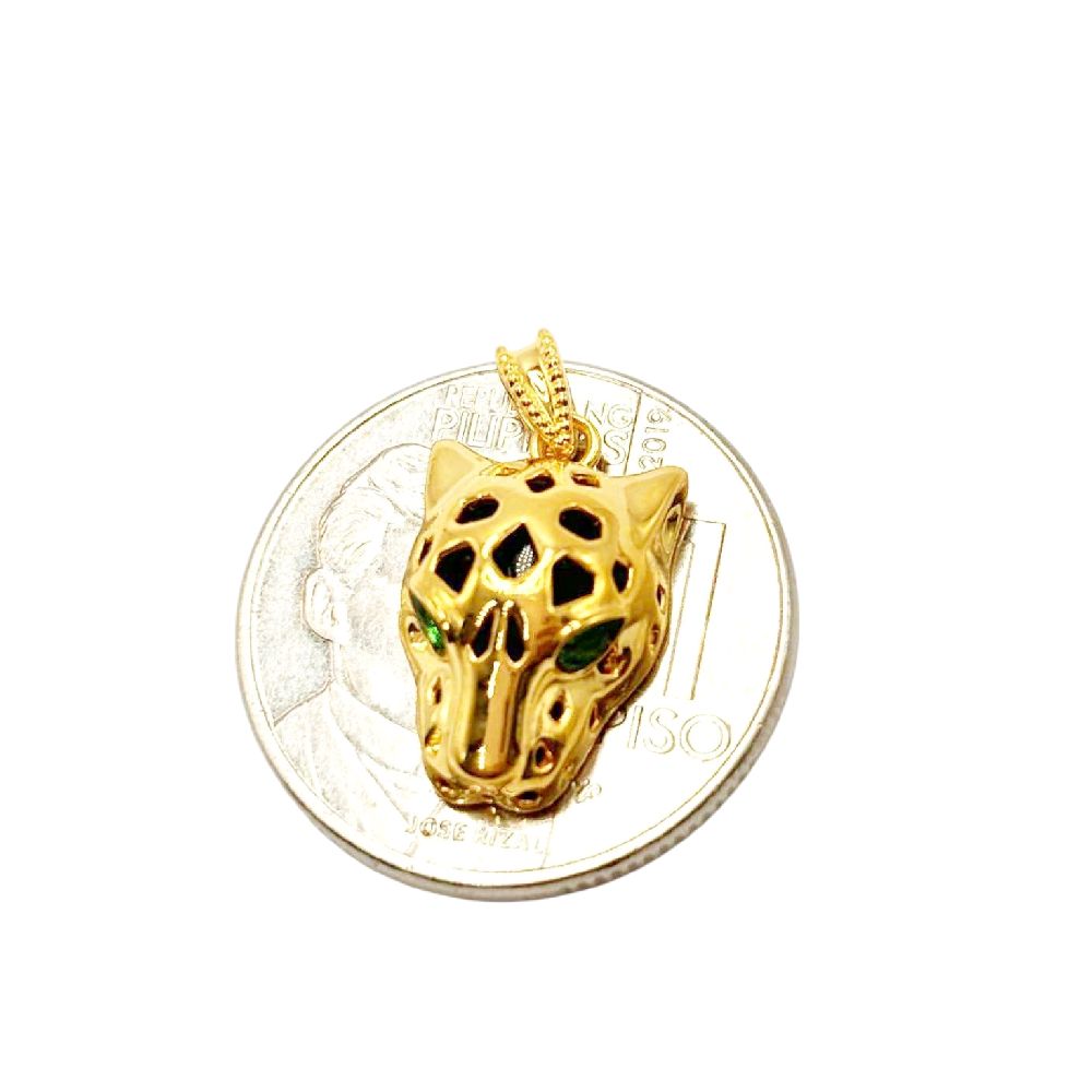 AMPAW/HOLLOW 18k Saudi Gold Panther Pendant -SKU-UJBJF12G1